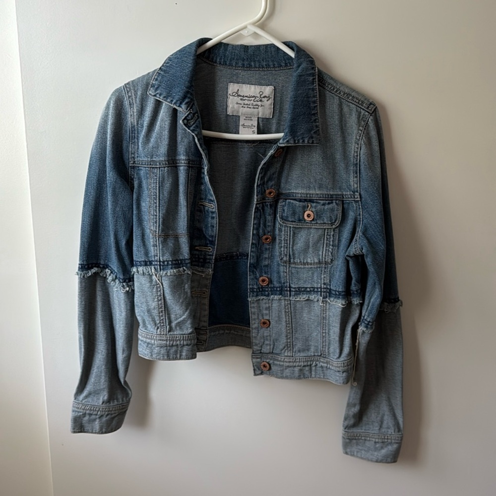 American rag two toned relaxed denim jacket